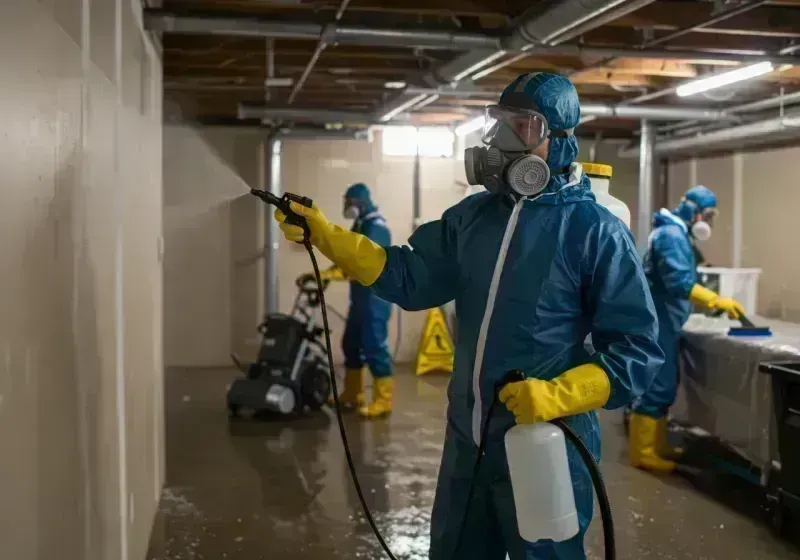 Basement Sanitization and Antimicrobial Treatment process in Centennial, CO